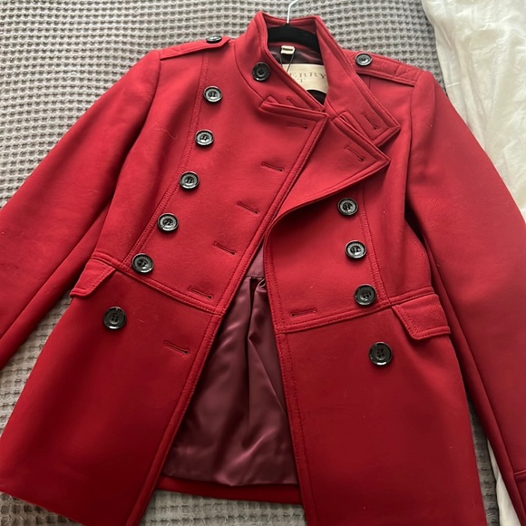 Red Burberry Coat - Us size 2 - Picture 1 of 12